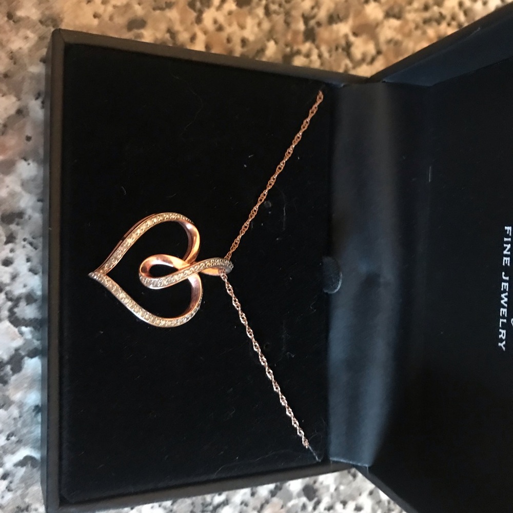 Rose Gold Diamond encrusted pendant